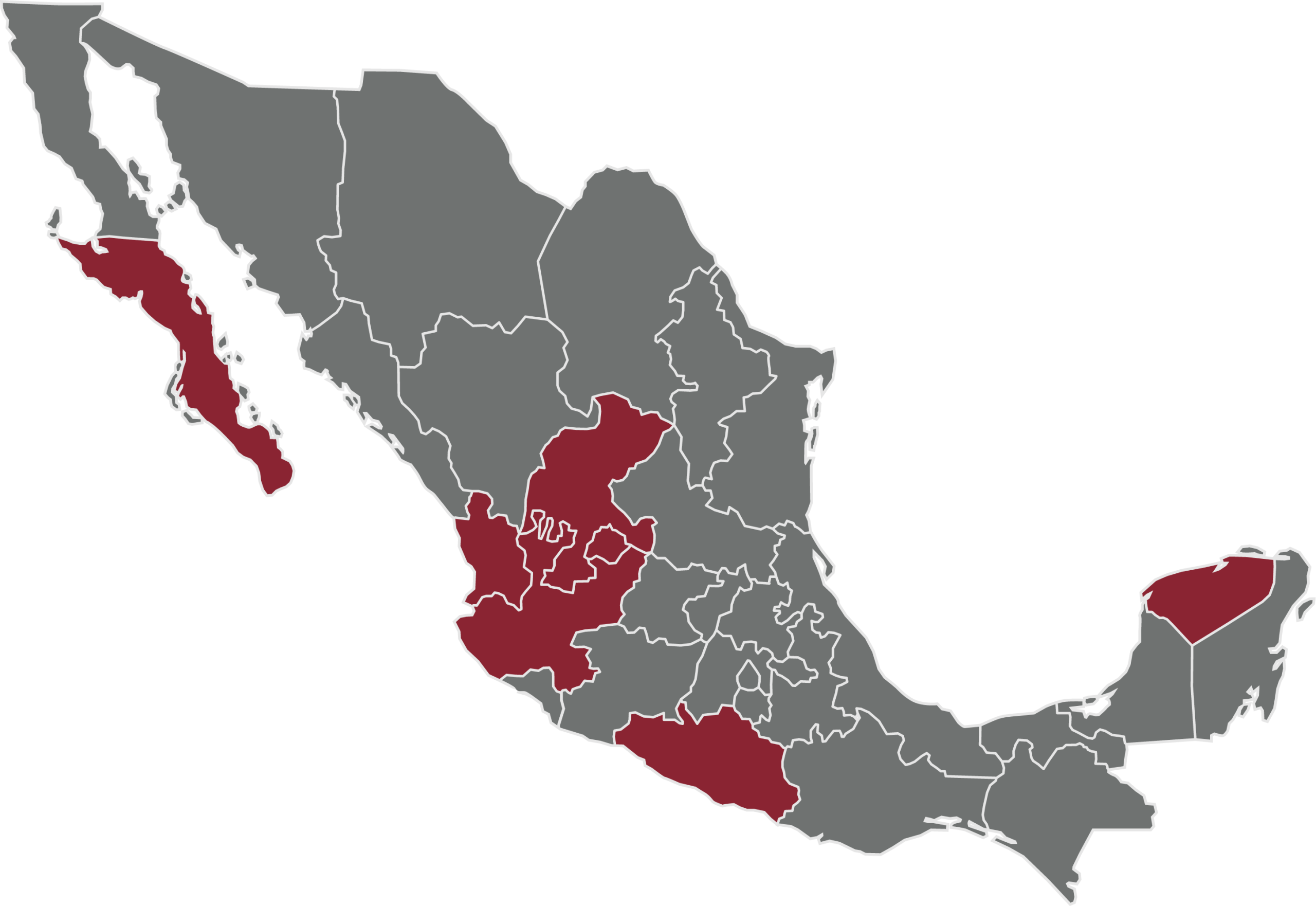Mapa de cobertura de Desarrolla Constructora Mexicana